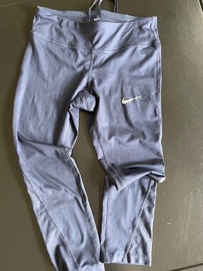 Nike Women’s Navy Leggings with White Swoosh